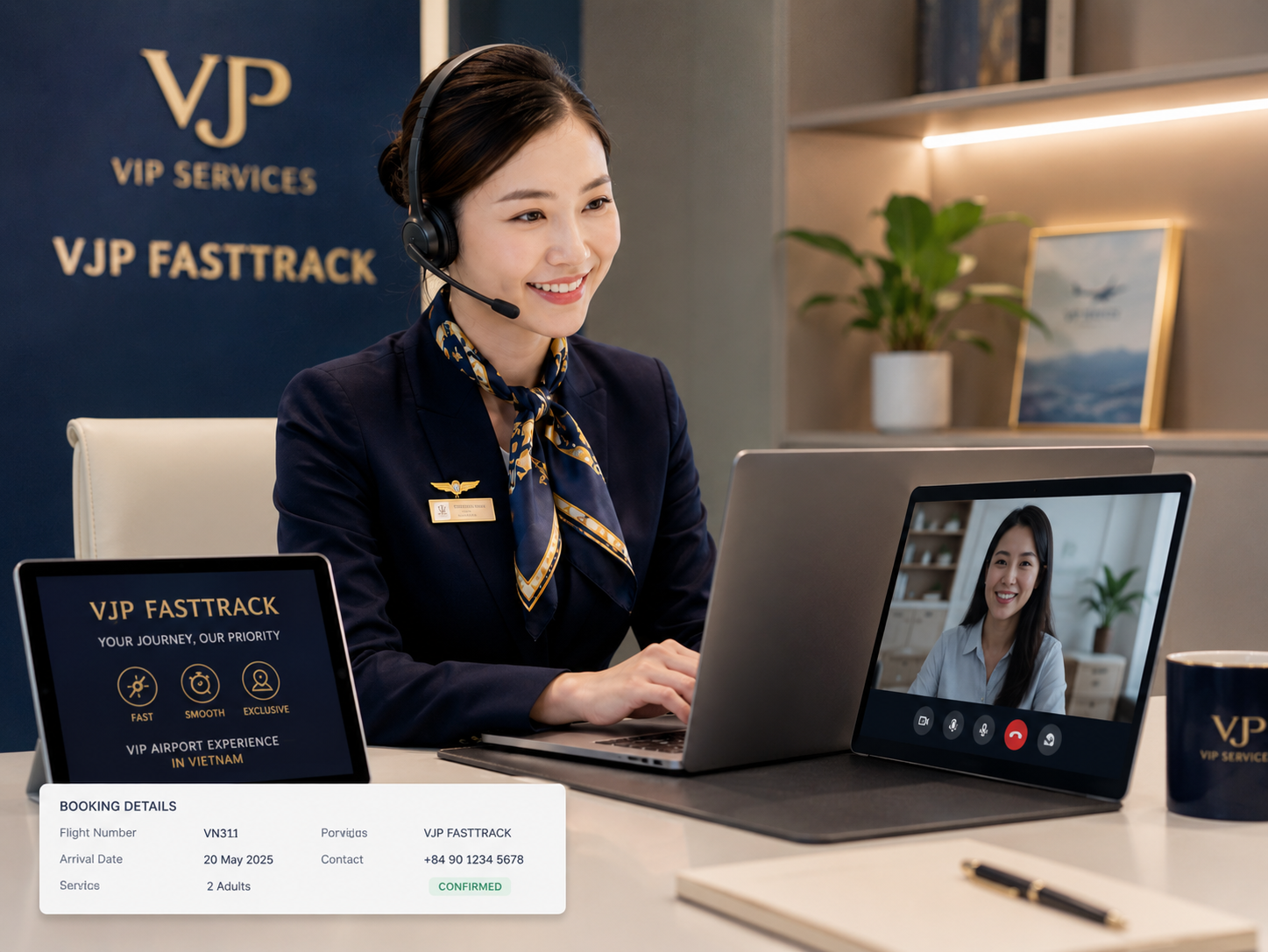 Receive Arrival Fasttrack service confirmation for Tan Son Nhat Airport